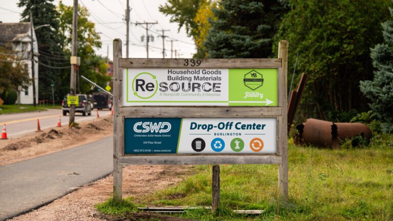 CSWD Drop-Off Center at Burlington entrance sign