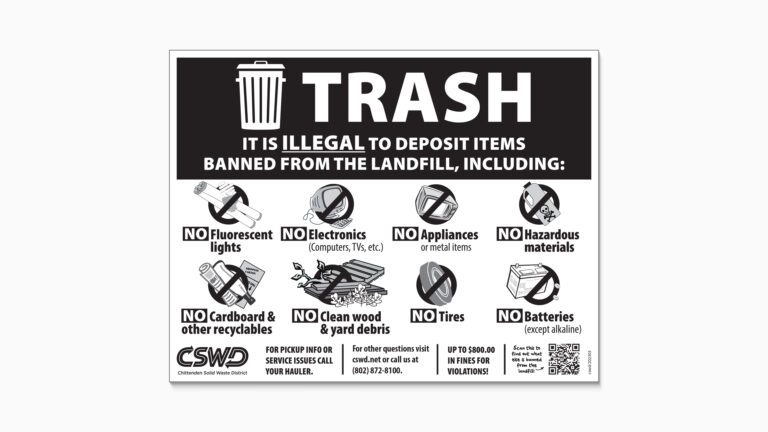 CSWD Trash Dumpster Sticker