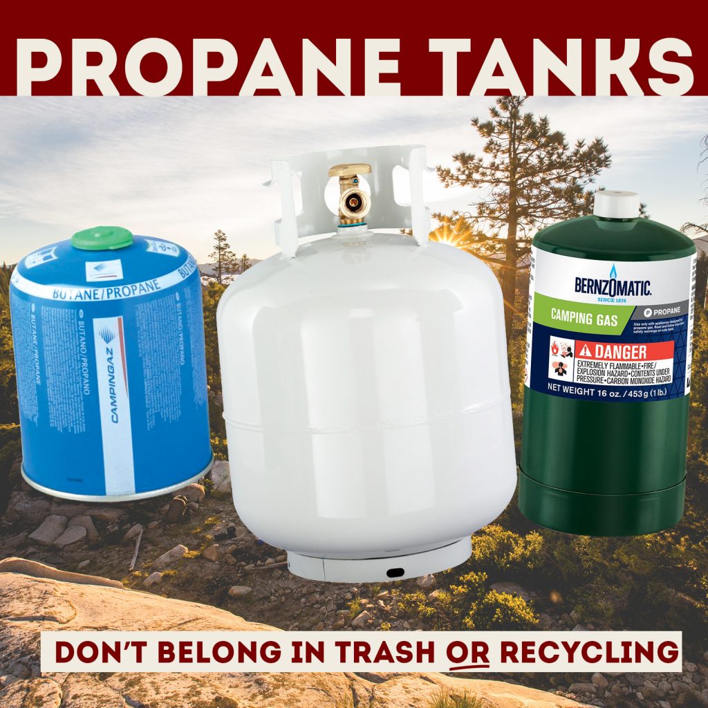 Propane tanks dont belong trash or recycling